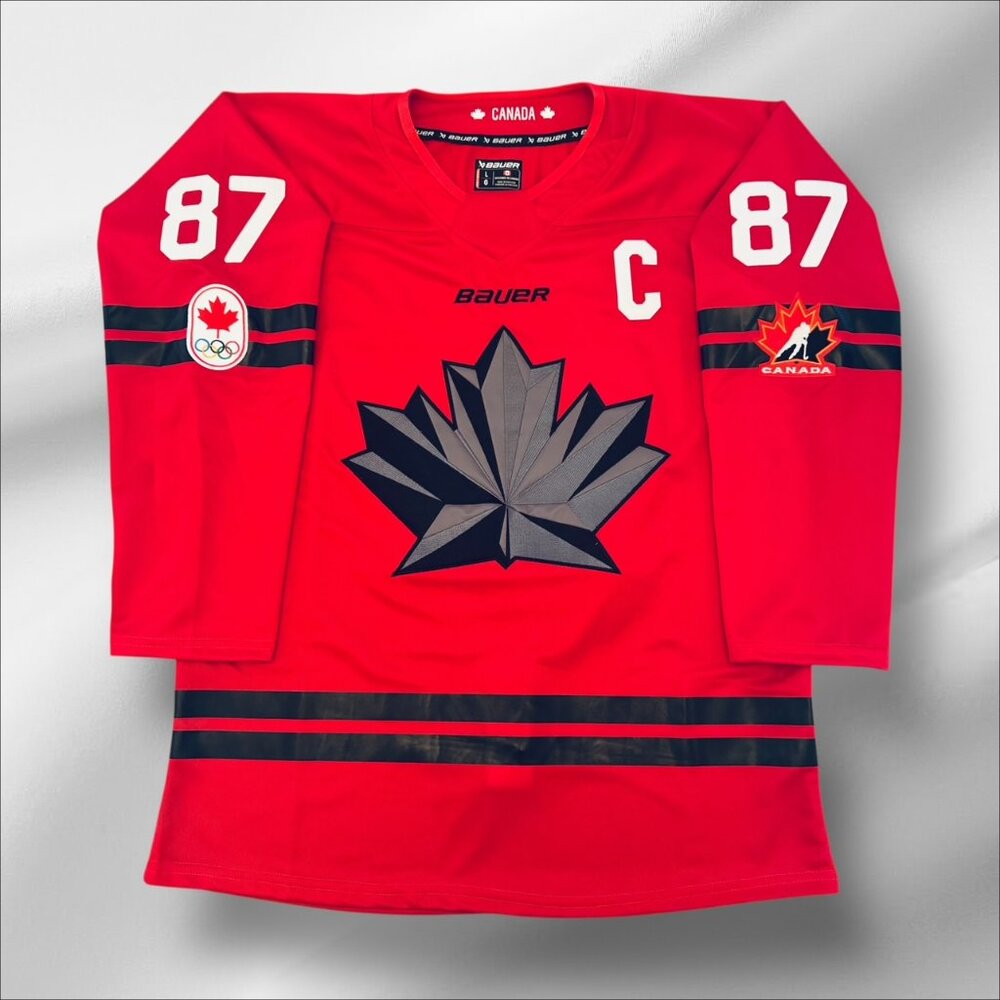 SIDNEY CROSBY TEAM CANADA 2026 OLYMPICS RED JERSEY PENGUINS NICE!